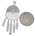 Multicolor Inlay Feather Silver Pendant PX28997